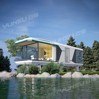 Galvanized Steel Prefab Tiny House With Spacious Bedroom/ Solar Panels And Loft