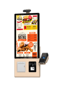OEM 23.8 Inch Gold Wall Mounted Self Ordering Kiosk Z Podtrzymującym Android/Windows